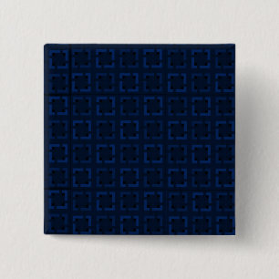 Navy-Blau-symmetrisches abstraktes Modemuster Button