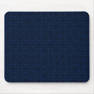 Navy-Blau-symmetrisches abstraktes Modemuster Mousepad