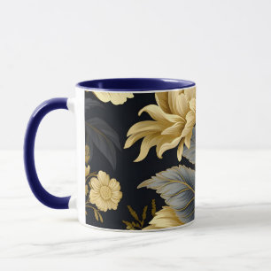 Navy Blau und Gold Modern Boho Custom Logo Tasse