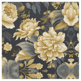 Navy Blau und Gold Modernes Boho Nahtloses Muster Stoff