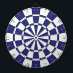 Navy Blau und Weiß Dartscheibe<br><div class="desc">Navy Blue and White Dart Board</div>
