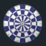 Navy Blau und Weiß Dartscheibe<br><div class="desc">Navy Blue and White Dart Board</div>