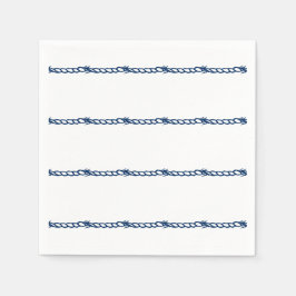Navy Blau-Weiß-Seeseil-Muster Party Serviette