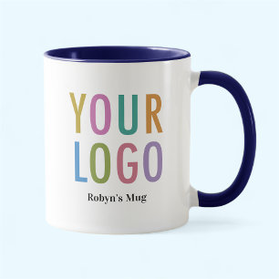 Navy Blau Zweifarbig Tasse Firmenlogo Mitarbeitern