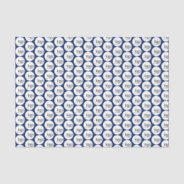 NAVY BLAUE EIGENES LOGO WIEDERHOLUNG PATTERGESCHÄF SEIDENPAPIER