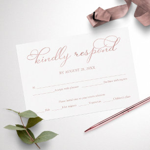 Navy Blaue Rosen Goldfolie Schrift Hochzeit RSVP K Karte