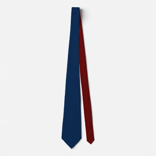 Navy blaue Vorderseite und marorote Rückseite soli Krawatte (Vorderseite)
