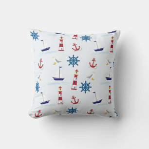 Navy blauen schönen Sommer Design werfen Kissen