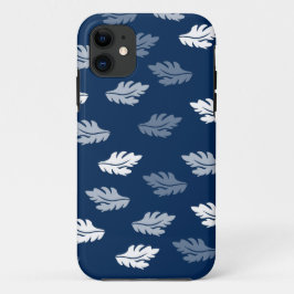 Navy Blauer Antiker Blätter Muster Case-Mate iPhone Hülle