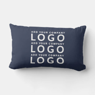 Navy Blaues Firmenlogo für Unternehmen - Branding  Lendenkissen