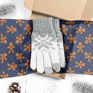 Navy Blaues Lebkuchenmann-Weihnachten Seidenpapier
