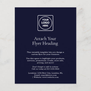 Navy Blaues Logo   Modernes Business-Marketing-Des Flyer