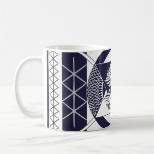 Navy Blaues Mandala-Kaffeetasse Kaffeetasse