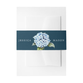 Navy Blooms Hochzeitseinladung Bly Band Hydranga