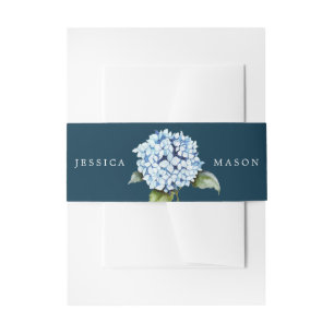 Navy Blooms Hochzeitseinladung Bly Band Hydranga
