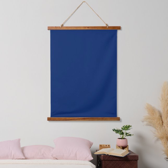 Navy Blue 26"x36" Vertical Wandteppich Mit Holzrahmen (Schlafzimmer)