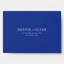 Navy Blue A7 Wedding RSVP Umschlag mit Adresse