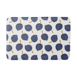 Navy Blue Abstrakt Flying Bomb Fruchtmuster Badematte