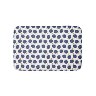 Navy Blue Abstrakt Flying Bomb Fruchtmuster Badematte