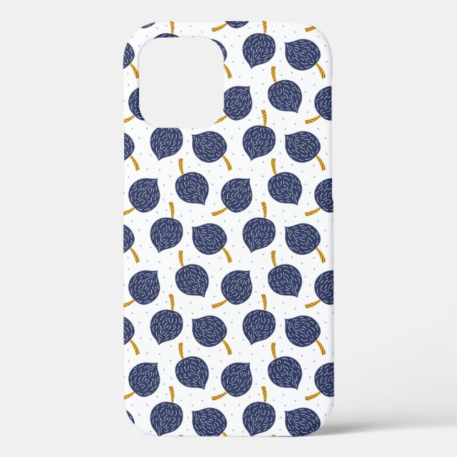 Navy Blue Abstrakt Flying Bomb Fruchtmuster Case-Mate iPhone Hülle (Rückseite)
