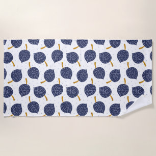 Navy Blue Abstrakt Flying Bomb Fruchtmuster Strandtuch