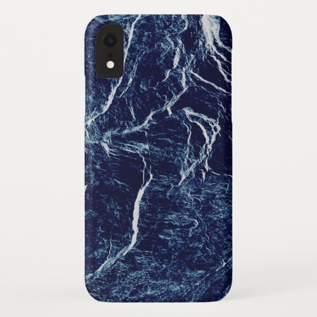 Navy Blue Abstrakt Pattern Case-Mate iPhone Hülle (Rückseite)