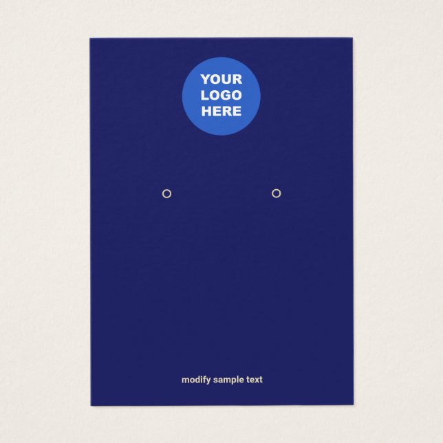 Navy Blue Add Your Logo OEarDisplay (Vorderseite)