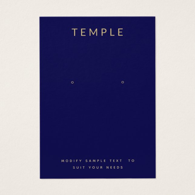 Navy Blue Add Your Logo Ooge Display Card (Vorderseite)