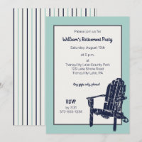Navy Blue Adirondack Chair Custom Retirement Party