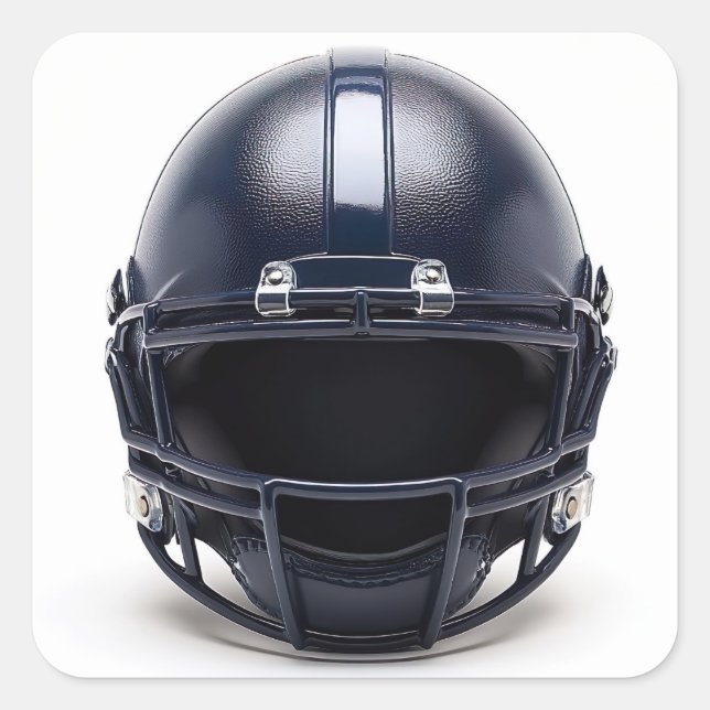 Navy Blue American Football Helmet Decal Quadratischer Aufkleber (Vorderseite)