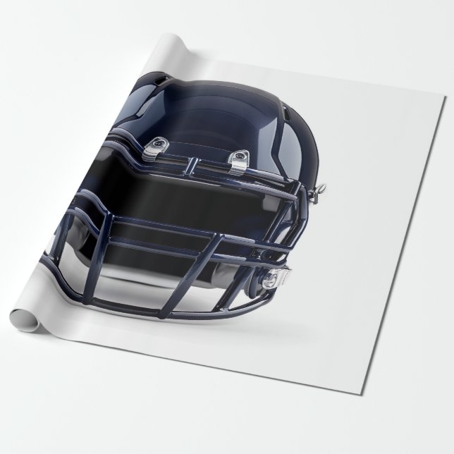 Navy Blue American Football Helmet Geschenkpapier (Ungerollt)