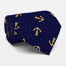 Navy Blue Anchor Star Men's Work, Beruflich Krawatte