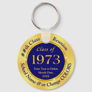 Navy Blue and Gold, Class of 1973, Gastgeschenke Schlüsselanhänger