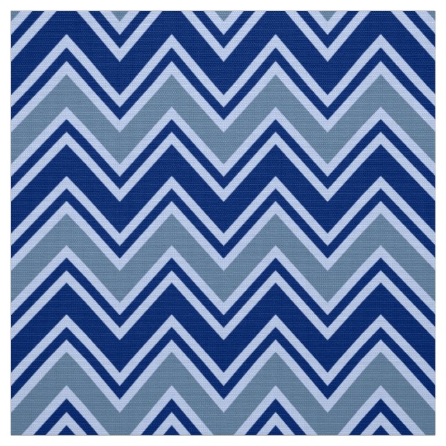 Navy Blue and Grau Zickzack Upholstery Stoff (Muster)