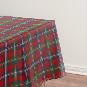 Navy Blue and Red Kariert Clan Foster Tartan Muste Tischdecke