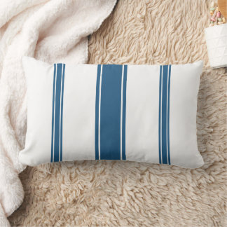 Navy Blue and White Stripe  Lendenkissen