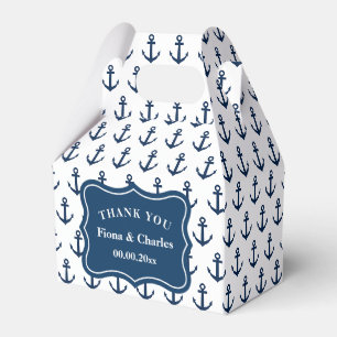 Navy Blue Anker benutzerdefinierte nautische Hochz Geschenkschachtel