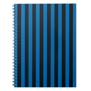 Navy Blue auf blauen vertikalen Streifen Dekoratio Notizblock