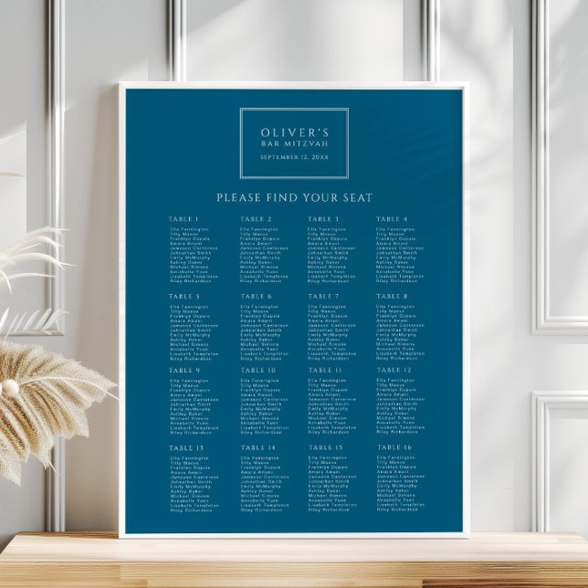Navy Blue Bar Mitzvah Seekarten Plakat (Von Creator hochgeladen)