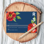 Navy Blue Bat Mitzvah Red Floral Watercolor Bold RSVP Karte<br><div class="desc">Seien Sie stolz, freuen Sie sich und feiern Sie diesen Meilenstein Ihres Lieblings-Bat Mitzvah mit dieser raffinierten, personalisierten UAWG Insert-Karte für Ihre Veranstaltung! Eine schicke, atemberaubende, rötlich-blumige Aquarellfarbe mit modernem san serif type überlagert einen marineblau hintergrund. Personalisieren Sie den benutzerdefinierten Text mit dem Datum "Antwort bis". Garantiert, um ihrem besondere...</div>