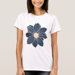 Navy Blue Blume Dahlia T-Shirt