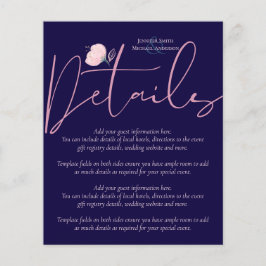 Navy Blue Blush Pink Rosegold Hochzeitbudget
