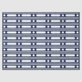 Navy Blue Bone Inlay Border Dots Decoupage Paper Seidenpapier