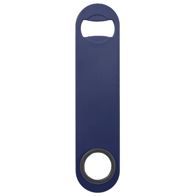 Navy Blue Bottle Opener Custom Text Bar Key Gift (Vorderseite)