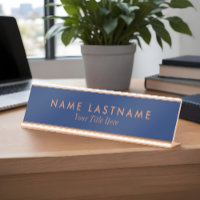 Navy Blue Brown Schriftartes Minimalistisch Custom