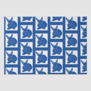Navy Blue Bunnies Seidenpapier