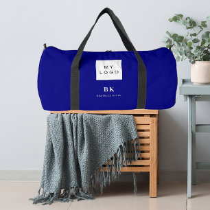 Navy Blue Business Logo Duffle Bag