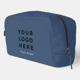 Navy Blue Business Logo Name Instagram Travel Waschbeutel