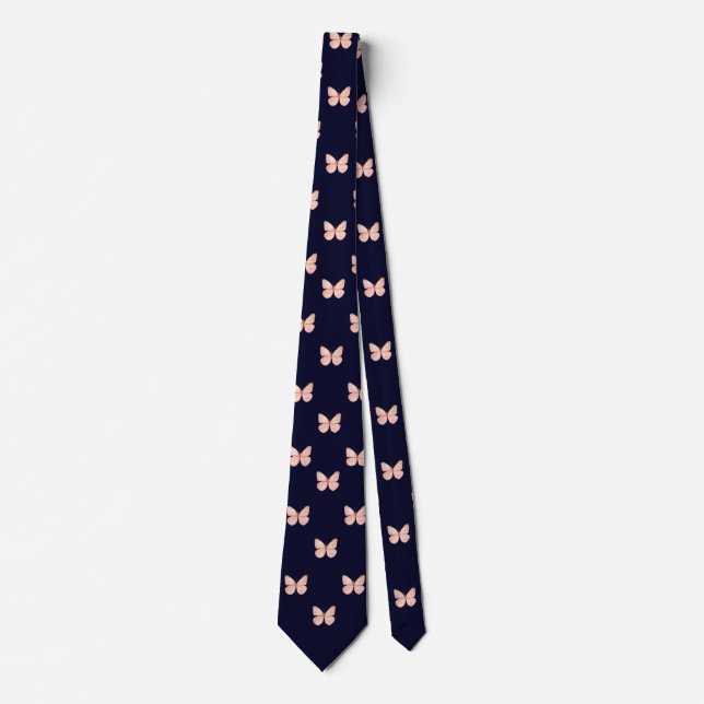 Navy Blue Butterfly arbeitet Beruflich Männer und  Krawatte (Vorderseite)