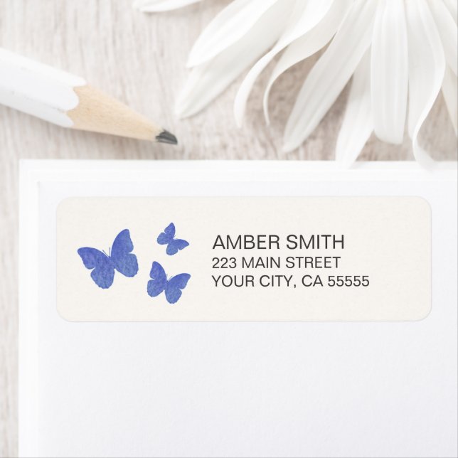 Navy Blue Butterfly Wasserfarbe Natur (Insitu)